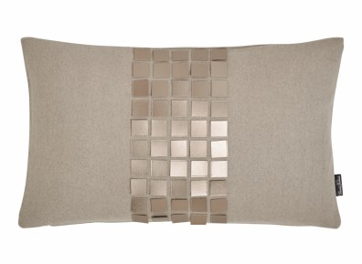 Christian Fischbacher Lodge Dekokissen Bezug dunkelcreme