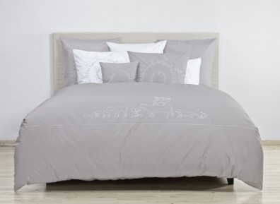 Christian Fischbacher Bettwäsche Alpina Perkal grau