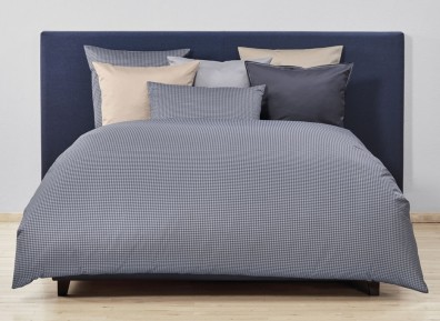 Christian Fischbacher Bettwäsche Pied de Poule Satin anthrazit