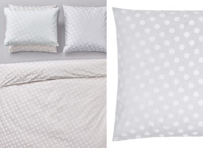 Christian Fischbacher Bettwäsche POLKA Jacquard Hellgrau