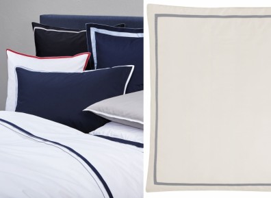 Christian Fischbacher Bettwäsche Precision Satin ivoire grau