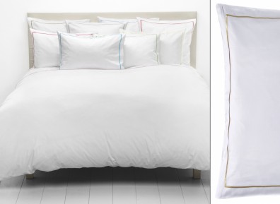 Christian Fischbacher Bettwäsche Satin Premium mit Rahmen goldbraun