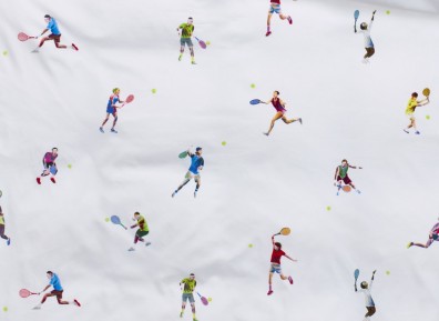 Christian Fischbacher Spannbettlaken Satin Matchball