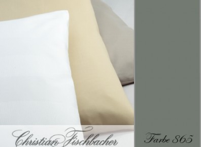 Christian Fischbacher Bettwäsche Uni Satin Graurot