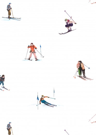 Fischbacher Engadina - Das Fischbacher Bettwäsche Design mit Skifahrern